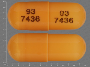 Orange Capsule pill with imprint 93;7436;93;7436 — Ramipril Ramipril 2.5 mg; (view 2)