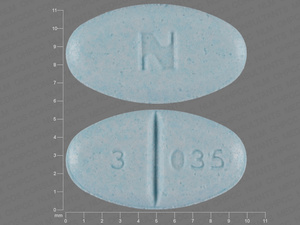 Blue Oval pill with imprint 3;035;N — Glyburide Glyburide 3 mg; (view 2)