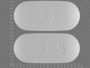 White Oval pill with imprint 93;8165 — Quetiapine Quetiapine fumarate 400 mg; (view 2)