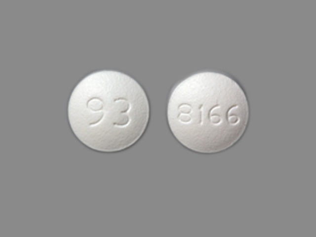 White Round pill with imprint 93;8166 — Quetiapine 50 mg (view 2)