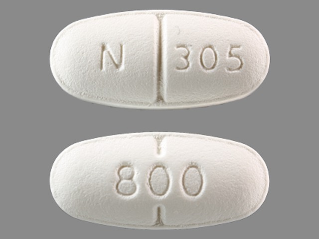 White Oval pill with imprint N;305;800 — Cimetidine 800 mg (view 2)