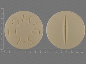 Yellow Round pill with imprint ZOMIG;2;5 — Zolmitriptan 2.5 mg (view 2)