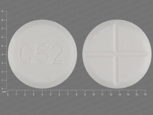 White Round pill with imprint C52 — Promethazine hydrochloride Promethazine hydrochloride 25 mg; (view 2)