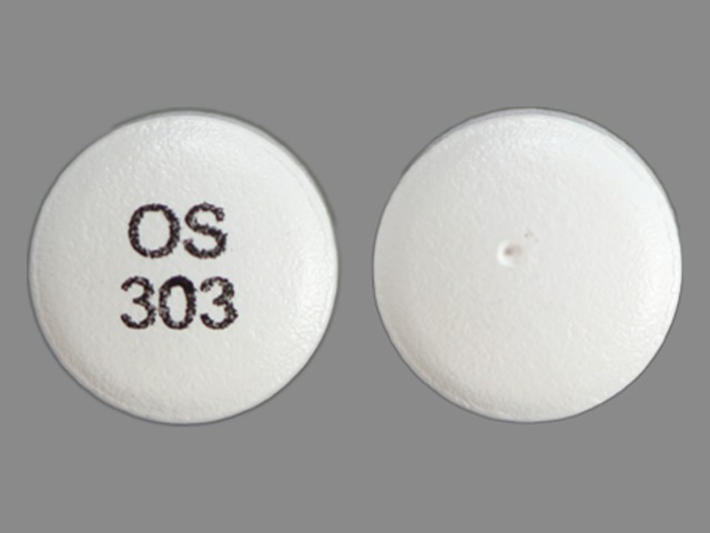 White Round pill with imprint OS303 — Venlafaxine hydrochloride Venlafaxine hydrochloride 150 mg; (view 2)