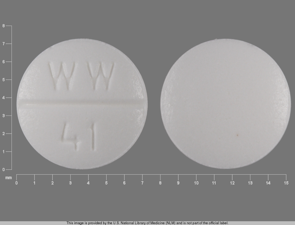 White Round pill with imprint WW41 — Digoxin Digoxin 250 ug (view 3)