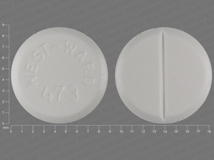 White Round pill with imprint WEST;WARD;473 — Prednisone Prednisone 10 mg; (view 3)