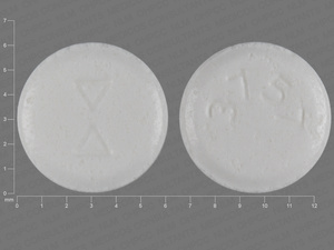 White Round pill with imprint 3757 — Lisinopril Lisinopril 2.5 mg; (view 2)