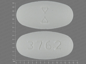 White Oval pill with imprint 3762 — Lisinopril Lisinopril 30 mg; (view 2)