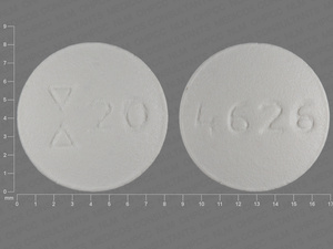 White Round pill with imprint 20;4626 — Doxycycline hyclate Doxycycline anhydrous 20 mg (view 2)
