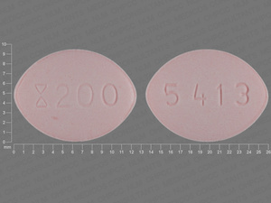 Pink Oval pill with imprint 5413;200 — Fluconazole Fluconazole 200 mg; (view 2)