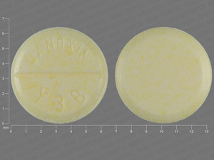 Yellow Round pill with imprint LANOXIN;Y3B — Digoxin Digoxin 0.125 mg; (view 2)