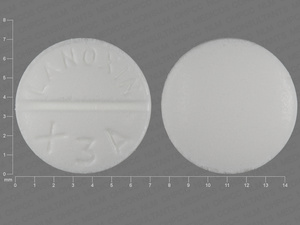 White Round pill with imprint LANOXIN;X3A — Digoxin Digoxin 0.25 mg; (view 3)