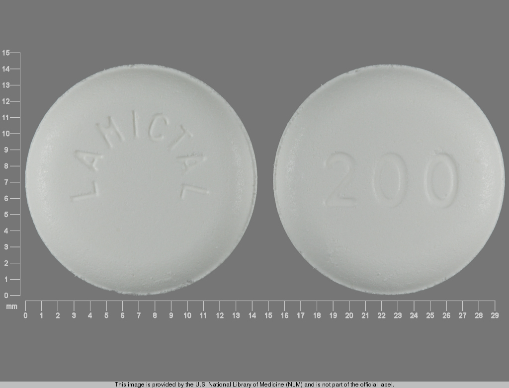 Blue Hexagon (6 sided) pill with imprint LAMICTAL;200 — Lamictal Lamotrigine 200 mg; (view 2)