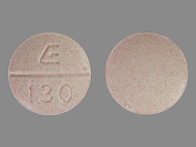 Brown Round pill with imprint E;130 — Bumetanide 2 mg (view 2)
