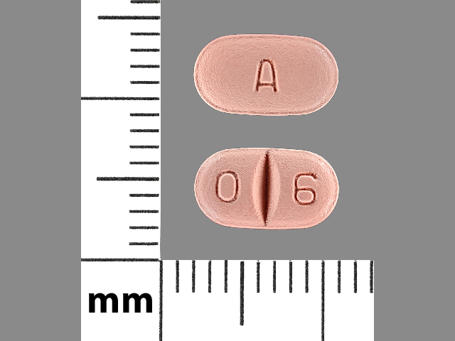Pink Oval pill with imprint A;0;6 — Citalopram 20 mg (view 2)