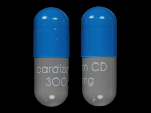 Gray Capsule pill with imprint cardizem;CD;300;mg — Cardizem cd Diltiazem hydrochloride 300 mg; (view 2)