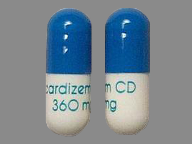 Blue Capsule pill with imprint cardizem;CD;360;mg — Cardizem cd Diltiazem hydrochloride 360 mg; (view 2)