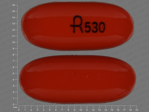 Red Capsule pill with imprint R;530 — Nifedipine Nifedipine 20 mg; (view 3)