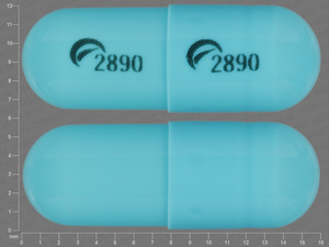 Blue Capsule pill with imprint 2890;2890 — Duloxetine Duloxetine hydrochloride 20 mg; (view 2)