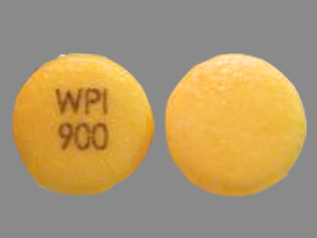 Orange Round pill with imprint WPI;900 — Glipizide Glipizide 2.5 mg; (view 3)