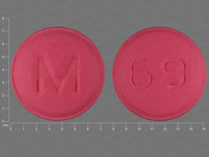Pink Round pill with imprint M;69 — Indapamide Indapamide 1.25 mg; (view 2)