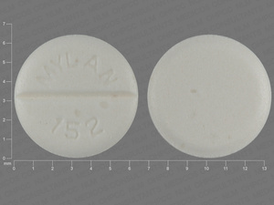 White Round pill with imprint MYLAN;152 — Clonidine hydrochloride Clonidine hydrochloride 0.1 mg; (view 3)