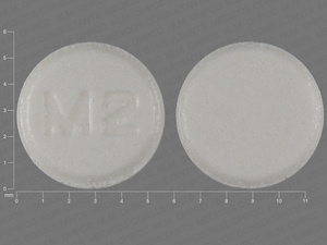 White Round pill with imprint M2 — Furosemide Furosemide 20 mg; (view 2)