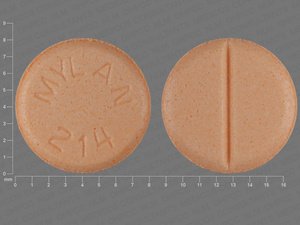 Orange Round pill with imprint MYLAN;214 — Haloperidol Haloperidol 2 mg; (view 2)