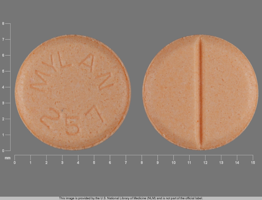 Orange Round pill with imprint MYLAN;257 — Haloperidol Haloperidol 1 mg; (view 3)