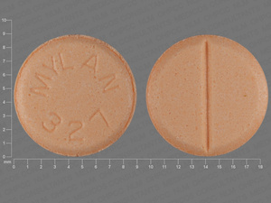 Orange Round pill with imprint MYLAN;327 — Haloperidol Haloperidol 5 mg; (view 3)