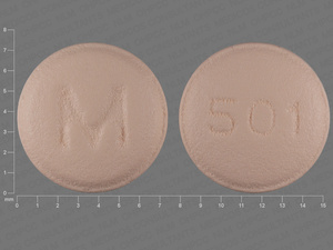 Orange Round pill with imprint M;501 — Bisoprolol fumarate/hydrochlorothiazide 2.5 mg/6.25 mg (view 2)