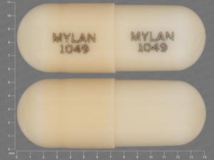 White Capsule pill with imprint MYLAN;1049;MYLAN;1049 — Doxepin hydrochloride 10 mg (view 2)