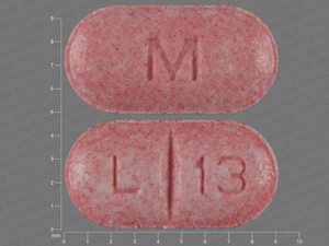 Pink Oval pill with imprint M;L;13 — Levothyroxine sodium Levothyroxine sodium 200 ug; (view 2)