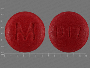 Red Round pill with imprint M;D17 — Desloratadine Desloratadine 5 mg; (view 2)