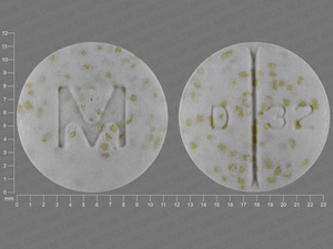 White Round pill with imprint M;D;32 — Doxycycline hyclate Doxycycline hyclate 100 mg; (view 2)