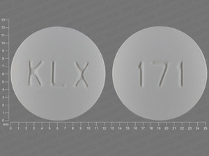 White Round pill with imprint KLX;171 — Fenofibrate Fenofibrate 160 mg; (view 2)