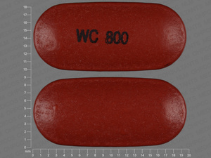 Brown Capsule pill with imprint WC;800 — Mesalamine Mesalamine 800 mg; (view 2)