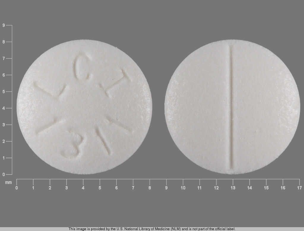 White Round pill with imprint LCI;1311 — Terbutaline sulfate 5 mg (view 2)