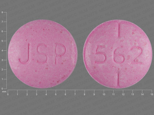 Red Round pill with imprint JSP;562 — Levothyroxine sodium Levothyroxine sodium 0.112 mg; (view 2)