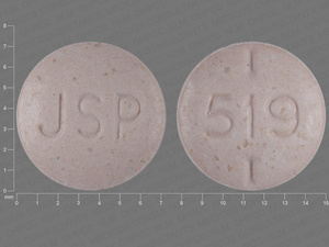 Brown Round pill with imprint JSP;519 — Levothyroxine sodium Levothyroxine sodium 0.125 mg; (view 2)