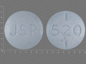 Blue Round pill with imprint JSP;520 — Levothyroxine sodium Levothyroxine sodium 0.15 mg; (view 2)