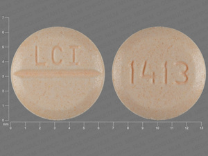Orange Round pill with imprint LCI;1413 — Hydrochlorothiazide Hydrochlorothiazide 25 mg; (view 2)