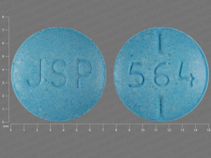 Blue Round pill with imprint JSP;564 — Levothyroxine sodium Levothyroxine sodium 0.137 mg; (view 2)