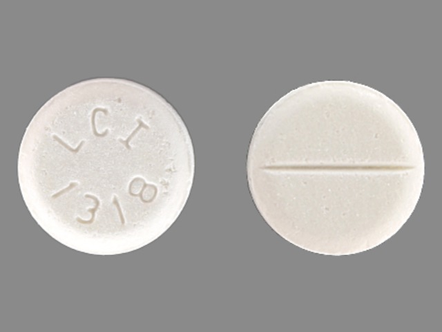 White Round pill with imprint LCI;1318 — Terbutaline sulfate Terbutaline sulfate 2.5 mg; (view 2)