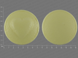 Yellow Round pill — Aspirin 81 mg (view 2)