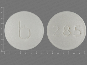 White Round pill with imprint b;285 — Dipyridamole Dipyridamole 50 mg; (view 2)