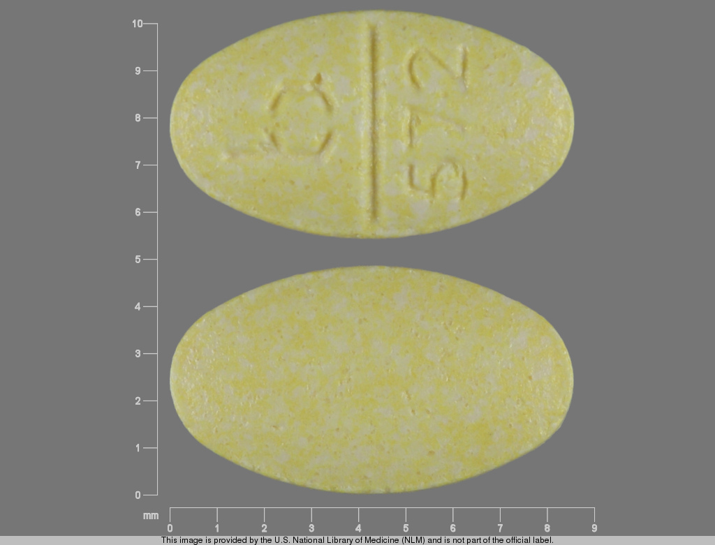 Yellow Oval pill with imprint b;572 — Methotrexate 2.5 mg (view 2)