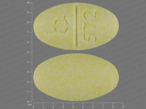 Yellow Oval pill with imprint b;572 — Methotrexate 2.5 mg (view 3)