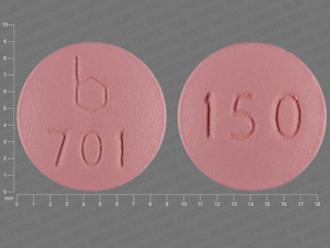 Pink Round pill with imprint b;701;150 — Demeclocycline hydrochloride Demeclocycline hydrochloride 150 mg; (view 2)