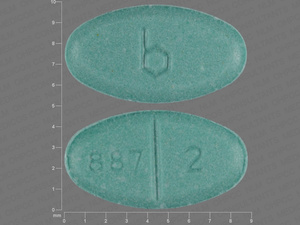 Green Oval pill with imprint 887;2;b — Estradiol Estradiol 2 mg; (view 2)